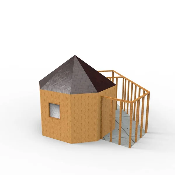 Diseño 3D de los resultados de renderizado del espacio doméstico de la aplicación blender —  Fotos de Stock