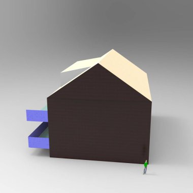 ev alanı işleme sonuçları blender uygulamasından 3D tasarım