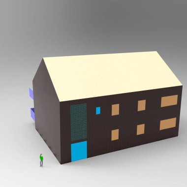 ev alanı işleme sonuçları blender uygulamasından 3D tasarım