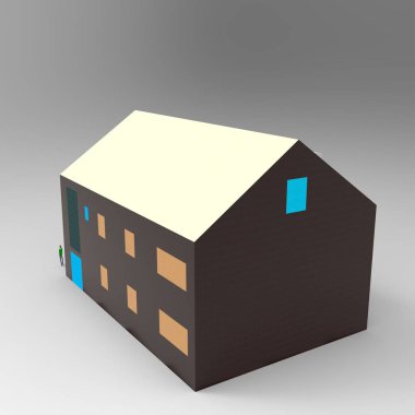 ev alanı işleme sonuçları blender uygulamasından 3D tasarım