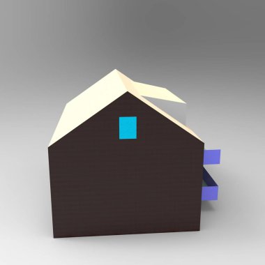 ev alanı işleme sonuçları blender uygulamasından 3D tasarım