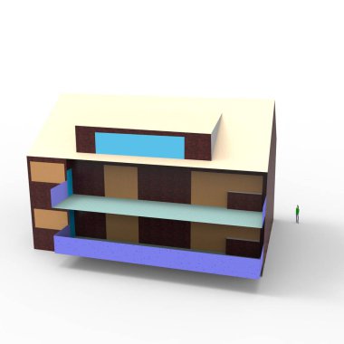 ev alanı işleme sonuçları blender uygulamasından 3D tasarım