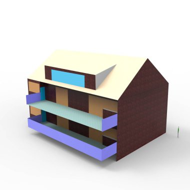 ev alanı işleme sonuçları blender uygulamasından 3D tasarım