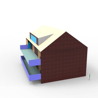 ev alanı işleme sonuçları blender uygulamasından 3D tasarım