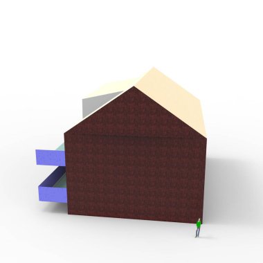 ev alanı işleme sonuçları blender uygulamasından 3D tasarım