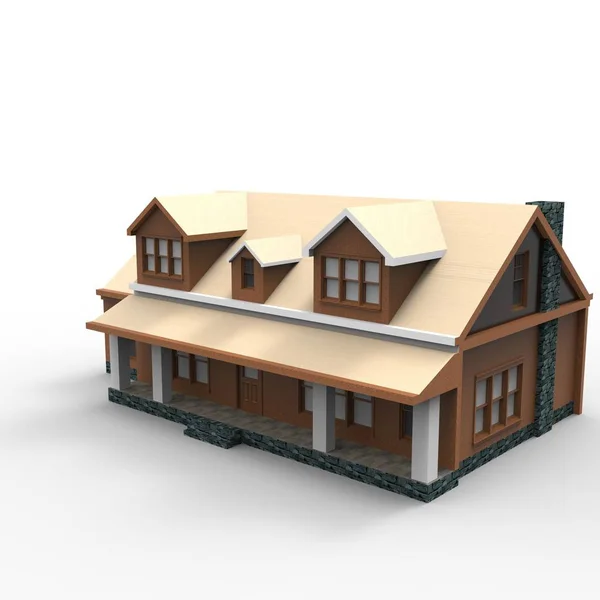Design 3D de resultados de renderização de espaço em casa a partir da aplicação de liquidificador — Fotografia de Stock