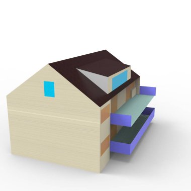 ev alanı işleme sonuçları blender uygulamasından 3D tasarım