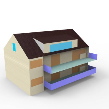 ev alanı işleme sonuçları blender uygulamasından 3D tasarım