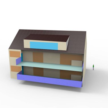 ev alanı işleme sonuçları blender uygulamasından 3D tasarım