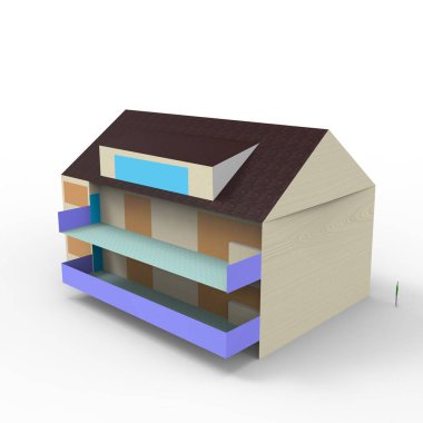 ev alanı işleme sonuçları blender uygulamasından 3D tasarım