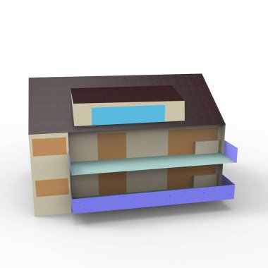 ev alanı işleme sonuçları blender uygulamasından 3D tasarım