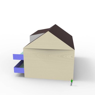 ev alanı işleme sonuçları blender uygulamasından 3D tasarım