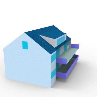 ev alanı işleme sonuçları blender uygulamasından 3D tasarım