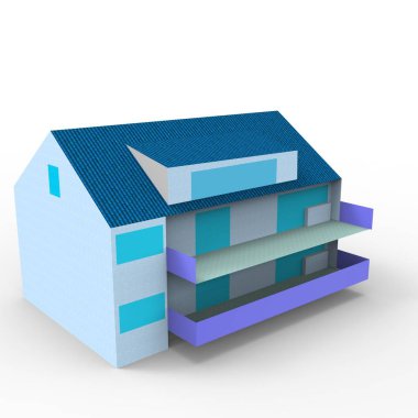 ev alanı işleme sonuçları blender uygulamasından 3D tasarım