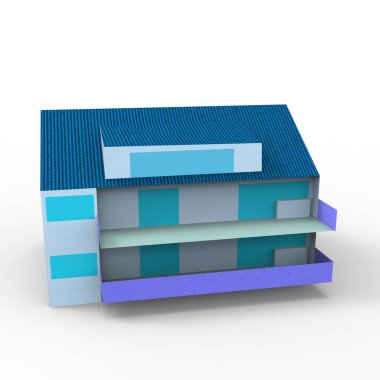 ev alanı işleme sonuçları blender uygulamasından 3D tasarım