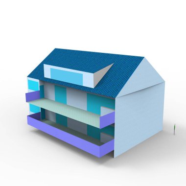 ev alanı işleme sonuçları blender uygulamasından 3D tasarım