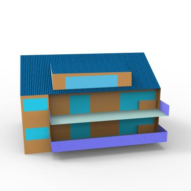 ev alanı işleme sonuçları blender uygulamasından 3D tasarım