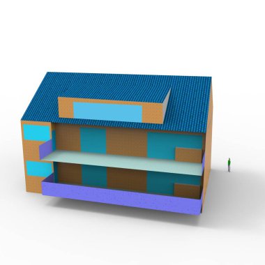 ev alanı işleme sonuçları blender uygulamasından 3D tasarım