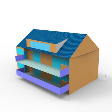 ev alanı işleme sonuçları blender uygulamasından 3D tasarım