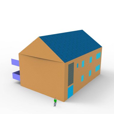 ev alanı işleme sonuçları blender uygulamasından 3D tasarım