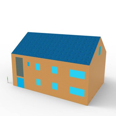 ev alanı işleme sonuçları blender uygulamasından 3D tasarım