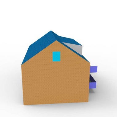 ev alanı işleme sonuçları blender uygulamasından 3D tasarım