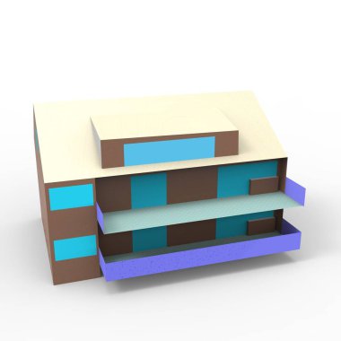 ev alanı işleme sonuçları blender uygulamasından 3D tasarım