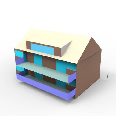 ev alanı işleme sonuçları blender uygulamasından 3D tasarım