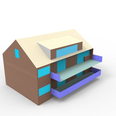 ev alanı işleme sonuçları blender uygulamasından 3D tasarım