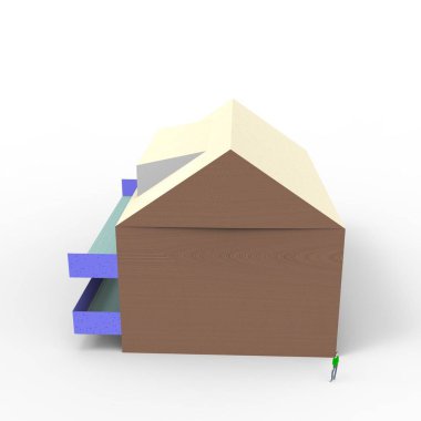 ev alanı işleme sonuçları blender uygulamasından 3D tasarım