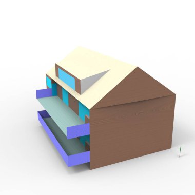 ev alanı işleme sonuçları blender uygulamasından 3D tasarım