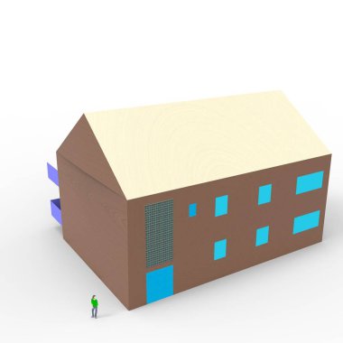 ev alanı işleme sonuçları blender uygulamasından 3D tasarım