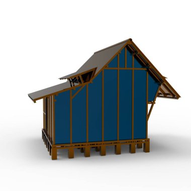 ev alanı işleme sonuçları blender uygulamasından 3D tasarım