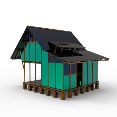 ev alanı işleme sonuçları blender uygulamasından 3D tasarım