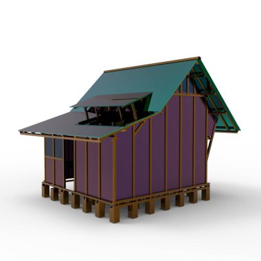 ev alanı işleme sonuçları blender uygulamasından 3D tasarım