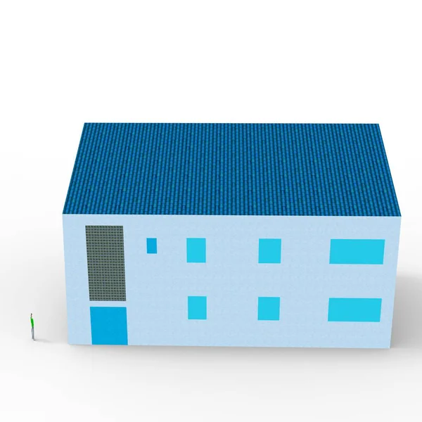 3D-Design von Home Space Rendering-Ergebnissen aus der Blender-Anwendung — Stockfoto