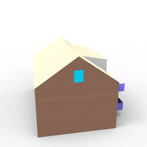 3D-дизайн результатов рендеринга домашнего пространства от применения блендера — стоковое фото