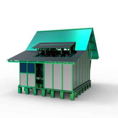 ev alanı işleme sonuçları blender uygulamasından 3D tasarım