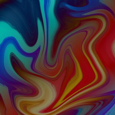 Yağlı boya çizgileri olan sıvı soyut arkaplan