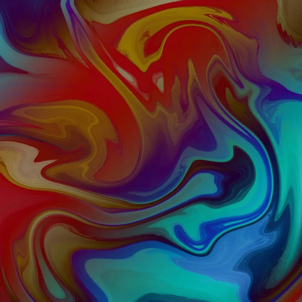 Liquid abstract background with oil painting streaks — Stock Photo, Image