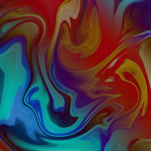 Liquid abstract background with oil painting streaks — Stock Photo, Image