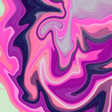 Yağlı boya çizgileri olan sıvı soyut arkaplan