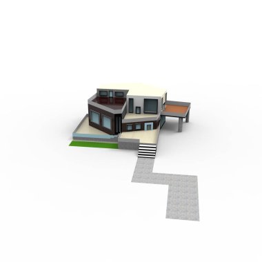 ev alanı işleme sonuçları blender uygulamasından 3D tasarım