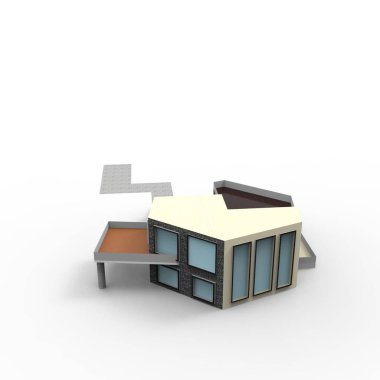 ev alanı işleme sonuçları blender uygulamasından 3D tasarım