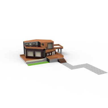 ev alanı işleme sonuçları blender uygulamasından 3D tasarım