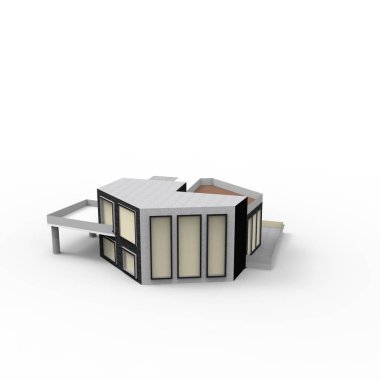 ev alanı işleme sonuçları blender uygulamasından 3D tasarım