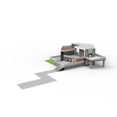 ev alanı işleme sonuçları blender uygulamasından 3D tasarım