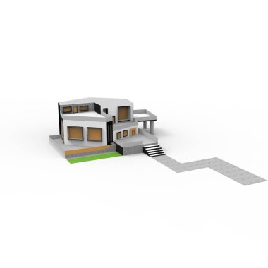 ev alanı işleme sonuçları blender uygulamasından 3D tasarım