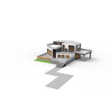 ev alanı işleme sonuçları blender uygulamasından 3D tasarım