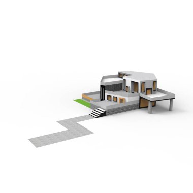 ev alanı işleme sonuçları blender uygulamasından 3D tasarım